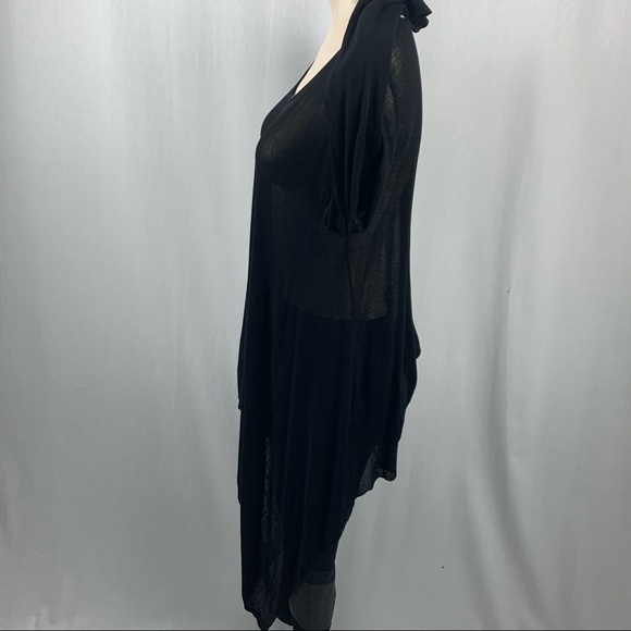 Kerisma Black Knit Poncho Style Top S - Picture 3 of 10